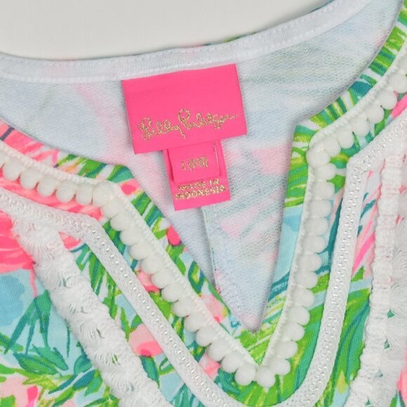 Lilly Pulitzer Floridita Flamingo Mini Harper Shift Dress L 8-10 - Picture 7 of 7